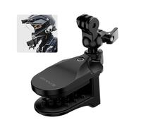 PULUZ Supporto per fotocamera per casco da moto per GoPro Hero 12 11 10/Insta360 X3/DJI Action 4, rotazione a 360 gradi, supporto per fotocamera per caschi stabile a sgancio rapido equitazione