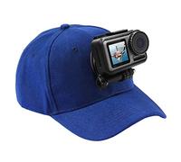 PULUZ Supporto per fotocamera Sun Hap, supporto per cappellino da baseball con fibbia a J a sgancio rapido e vite, per SJCAM e altre fotocamere sportive, taglia unica regolabile (blu scuro)