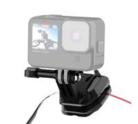 PULUZ Supporto per parabrezza moto Action Camera Clip per Go Pro Hero12 Black/DJI Osmo Action 4 / Insta360 X5 X4 / Ace Pro, morsetto per action camera