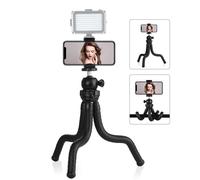 PULUZ Supporto per treppiede flessibile Mini Octopus con testa a sfera e morsett