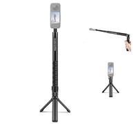 PULUZ Treppiede da tavolo con manico girevole, 1,1 m, kit monopiede per selfie Insta360 X3/X4, con tappo a vite da 1/4" per Gopro/DJI e altre action camera