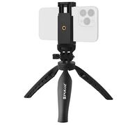 Puluz, Treppiedi Smartphone Supporto da Flash e Microfono 180° Antiscivolo, Nero
