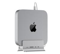 PULWTOP Hub USB C per Mac Mini M1/M2, Adattatore hub USB 5 in 1 supporto espansione SSD M.2 NVMe, Docking Station con 2 USB C 10 Gbps, lettore di schede SD/TF, SSD M.2 (non incluso)
