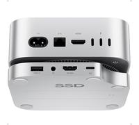 PULWTOP Mac Mini M4 Dock with M.2 SSD Enclosure (SSD Not Included), 9 in 1 MacMini M4 Dock with HDMI 4K 60Hz, USB A 2.0, SD/TF, Audio, MacMini Stand and Hub for Mac Mini M4 and M4 Pro 2024