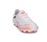 PUMA Future 8 Play Fg/AG, Scarpe da Calcio Unisex-Adulto, Bianco Nero Rosso Brillante, 39 EU