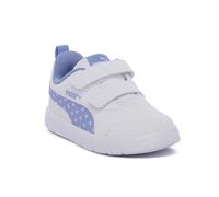Puma Scarpe da Ginnastica Courtflex V3 Dotty V Inf da Bambina, Colore: Bianco-Intenso Lavanda-Rosa Brillante, Taglia 40, Bianco Intenso Lavanda Rosa Shimmer, 8 UK Child