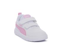 PUMA Courtflex V3 V Inf - Sneaker unisex, Puma Bianco Rosa Lilla, 20 EU