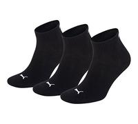 Puma, 12 paia di calzini unisex per sneaker, taglia 35 - 49, per uomo e donna, fantasmini, Unisex, Black, 43/46