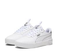 PUMA Carina 2.0 Pop Up Metallics Jr, Scarpe da Ginnastica, White Matte Silver Silver, 36 EU