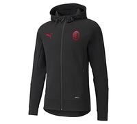 PUMA 4063698886291 ACM Casuals Hooded Jkt Maglione, S, Puma Black/Tango Red
