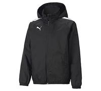 Puma 4063699414905 teamLIGA all Weather Jkt Jr Maglione, 164, Puma Black/Puma Black