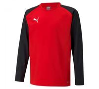 Puma 4063699452303 teamLIGA Training Sweat Jr Maglione, 116, Puma Red/Puma Black