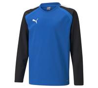 Puma 4063699453140 teamLIGA Training Sweat Jr Maglione, 128, Electric Blue Lemonade/Puma Black