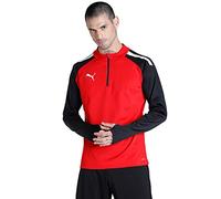 Puma 4063699453737 teamLIGA 14 Zip Top Maglione, L, Puma Red/Puma Black
