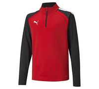 Puma 4063699455823 teamLIGA 14 Zip Top Jr Maglione, 152, Puma Red/Puma Black
