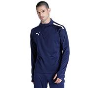 Puma 4063699455991 teamLIGA 14 Zip Top Maglione, S, Peacoat/Puma White