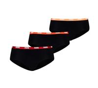 PUMA 503007001 Hipster Panties, Nero/Rosso, S Donna