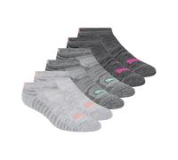 PUMA 6 Pack Runner Socks Calzini da Corsa, Grigio e Arancione, 8-10 (Pacco da 6) Donna