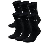 Puma - 6 paia di calzini sportivi unisex con suola in spugna (43-46, nero), Nero (200), 43-46