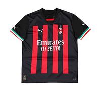 PUMA 765826 Season 2022/23 Official Home T-Shirt Bambino Puma Black-Tango Red 152, 12a