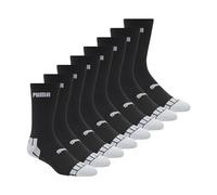 PUMA 8 Pack Athletic Cushioned Crew Socks Calzini Sportivi, Nero, 43-47 (Pacco da 8) Uomo