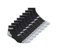PUMA 8 Pack Athletic Cushioned Quarter Crew Socks Calzini Sportivi, Nero/Grigio, 10-13 (Pacco da 8) Uomo