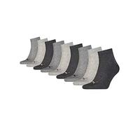 PUMA 9 COPPIA unisex calzini,trimestre Sneakers,Calzini Corti - grigio mix, 39-42 (UK 6-8)
