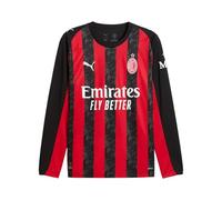 PUMA AC Milano - Maglia a maniche lunghe, da uomo, modello Home 2025/2026, colore bianco rosso, S