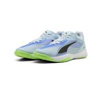 Puma Accelerate Turbo 5 - Scarpe da Ginnastica Unisex per Interni, Colore: Verde e Nero (Aqua Glow Black-Green Glare), Taglia 42