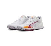 PUMA Accelerate Turbo W+ 4, Scarpe da Ginnastica per Ambienti Interni Donna, White Berry Lilla Crush Heat Fire, 38.5 EU