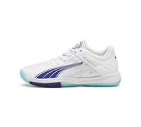 PUMA Accelerate Turbo W+, Indoor Court Shoe Donna, White-Electric Peppermint, 37.5 EU