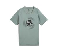 PUMA Active Sports Graphic Poly Tee B, Magliette Bambino, Green Moon,