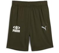 PUMA Active Sports Poly Shorts B - Pantaloncini Lavorati a Maglia Ragazzi, Dark Olive, 681820