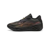 PUMA All-Pro Nitro Fire Glow Scarpe da Basket Uomo, Puma Black Sun Stream Sunset Glow, 43 EU