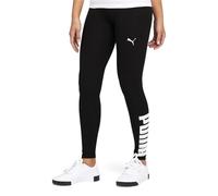 PUMA Athletic Logo Tights Leggings, Black, S Donna