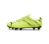 PUMA Attacanto Firm Artificial Ground Sneaker unisex bambino, Puma Lime elettrico - Puma Black, 8 Big Kid