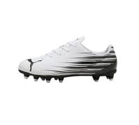 Puma Attacanto II Fg/AG Jr - Scarpa da Calcio Unisex per Bambini, Puma White Puma Black, 4.5 UK