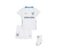 PUMA Baby kit Home Olympique de Marseille 24/25 per bimbi ai primi passi, Abbigliamento, Bianco/Azure, 1-2Y 1-2Y