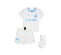PUMA Baby kit Home Olympique de Marseille 25/26 per bimbi ai primi passi, Abbigliamento, Bianco/Azure, 1-2Y 1-2Y