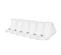 Puma Bambini Calzini Sneaker 6er Pacco - Semplice Ecom 6P, Logo, Bianco e Nero