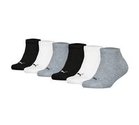 Puma Bambini Calzini Sneaker 6er Pacco - Semplice Ecom 6P, Logo, Bianco e Nero