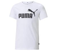 T-shirt Puma Essentials Logo manica corta bianco nero bambino - 116