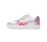 PUMA Bambini Ragazze Caven 2.0 Vernice Lace Up Scarpe Da Ginnastica Casual - Bianco, Puma Bianco-rosa Lilac-puma Team Gold, 7 Big Kid