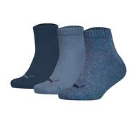 Puma Bambini Trimestre Calzini, 3er Pacco - Semplice 3P, Loghi, Bianco e Nero