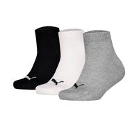 Puma Bambini Trimestre Calzini, 3er Pacco - Semplice 3P, Loghi, Bianco e Nero