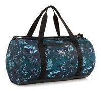 PUMA borsa sportiva AT ESS GREEN TERRAINS Barrel Bag Green Terrain - PUMA Black - AOP verde scuro