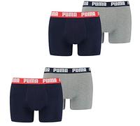 Puma Basic - Boxer da uomo, confezione da 4 Bluegrey Melange/Bluegrey Melange M