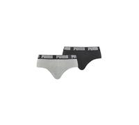 PUMA Brief 521030001 Slip bikini, Grigio/Nero, L (Pacco da 2) Uomo