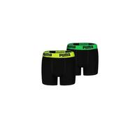 PUMA Boy's Everyday Basic Boxer, Black/Various Logo Colors, 134/140 (2er Pack)