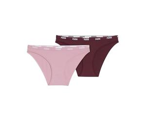 Puma Bikini da Donna (Confezione da 2), Rubino Shimmer, S
